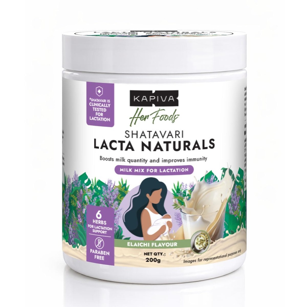 Kapiva Lacta Naturals Supplement | Lactation Granules | With Shatavari | For Breastfeeding Mothers | To Boost Milk Supply | Paraben Free | Boosts Immunity & Promotes Postnatal Recovery | 200g for 20 days | 1 Scoop X 2 Times a day