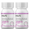 INLIFE Vitamin B12 (Methylcobalamin) 1500mcg Supplement with ALA, Folic Acid, Vitamin D3 | Nerve and Brain Health for Men & Women – 60 Tablets(Pack Of 2,120)