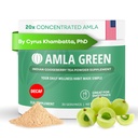 Amla Powder & Decaf Green Tea Superfood Supplement, 20x Ultra Concentrated Amla, Antioxidant Support, Made with Oolong Tea and Indian Gooseberries, Organic, Vegan, Decaf, 30 Servings