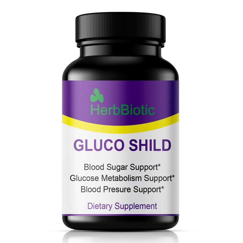 Gluco Shild Ayurvedic Blood Sugar Control Formula | Herbal Supplement for Glucose Regulation, Insulin Sensitivity & Heart Health | 60 Natural Capsules | gluco shield herb biotic