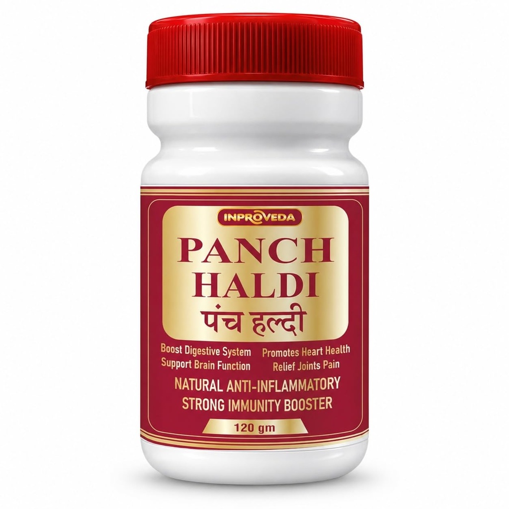 Powder 120g | The Original Pancham Haldi | No Preservatives, Colors or Flavors | Immunity, Anti-Oxidant, Anti-Inflammatory Turmeric Powder - 120gm
