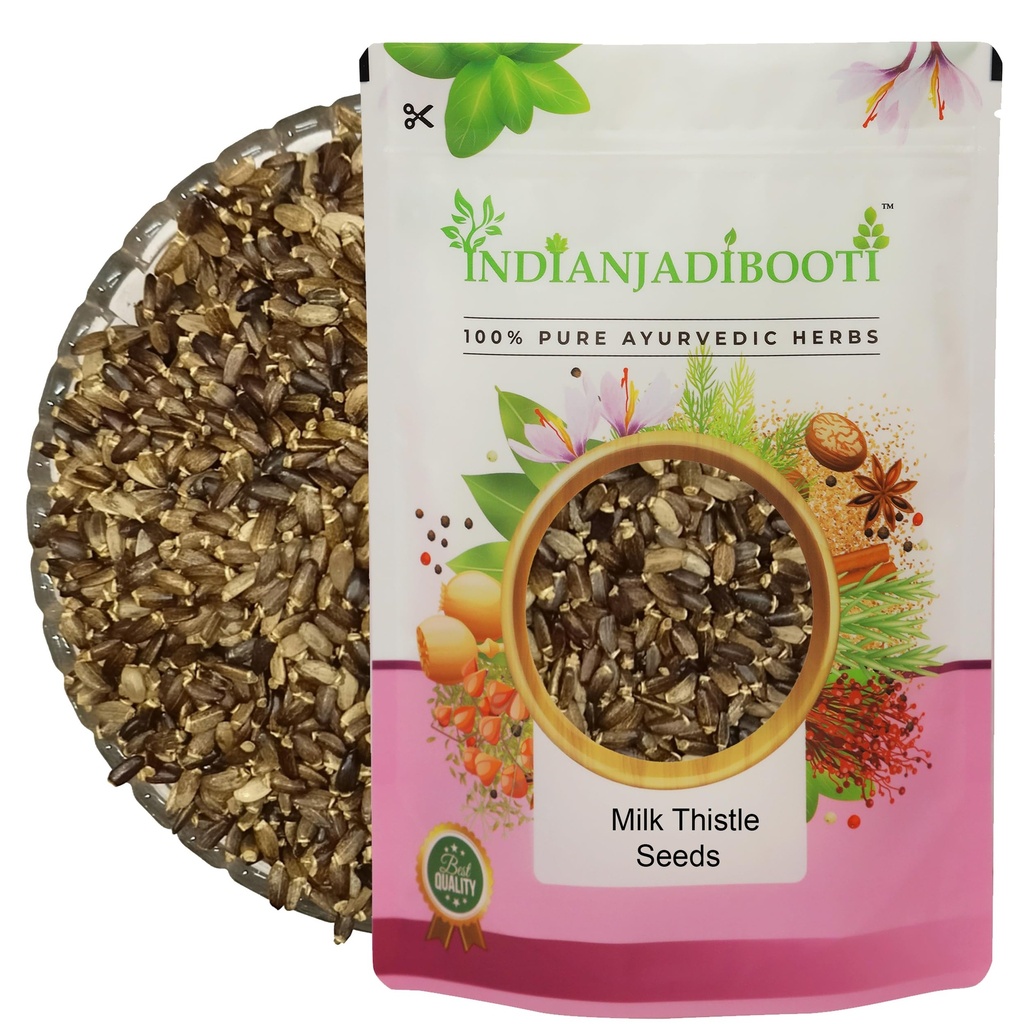 IndianJadiBooti Milk Thistle Seeds (400g) - Ultimate Liver Detox & Fatty Liver Support | Raw Silybum Marianum (Silymarin) | Edible Doodh Patra Beej for Tea & Powder | Alcohol Recovery Cleanse