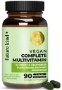 Future Kind Vegan Multivitamines Complete - 42-in-1 Vegan Multivitamines voor vrouwen en mannen met enzymen, B12, zink, & probiotica voor digestie (90 tabs in gerecycled flesje)