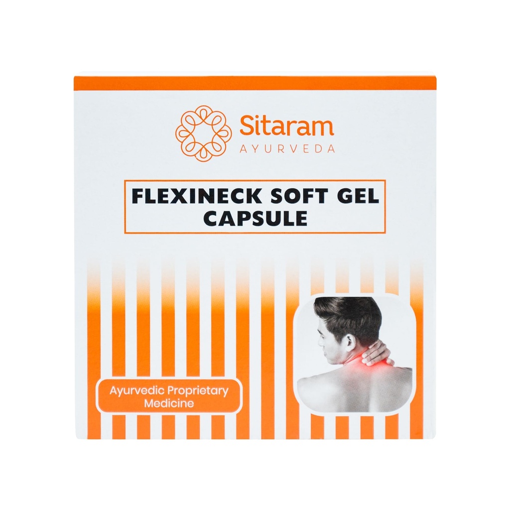 Sitaram Ayurveda FlexiNeck Softgel Capsules | Supports Neck Comfort, Mobility & Muscle Relaxation | with Guggulu & Ashwagandha | 100 Nos