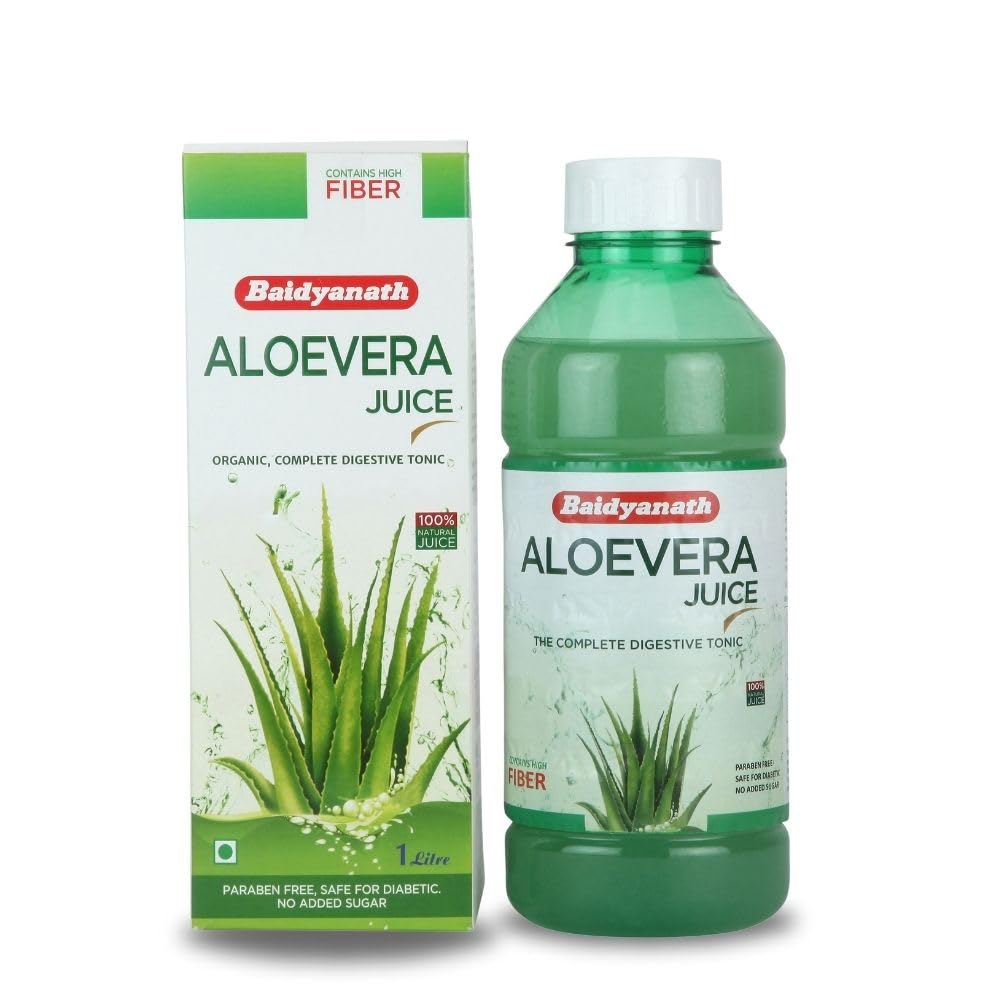 Baidyanath Aloe Vera juice with Pulp, All Natural tonic for Immunity, Better digestion and Glowing Skin, 1000 ml