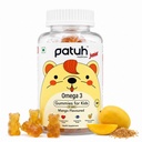 Junior Omega 3 Kids Gummies (4+ Years), Supports Brain Development, Memory, Focus & Immunity, DHA Omega 3 Supplement for Kids, 100% Veg (Natural Mango Flavour, 30 Gummies)