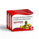 Multivitaz Softgel Capsules | For Men & Women With Essential Nutrients, Vitamins, Minerals, Anti-oxidants For Building Immunity & Energy | Multi Vitamin with Ginseng |