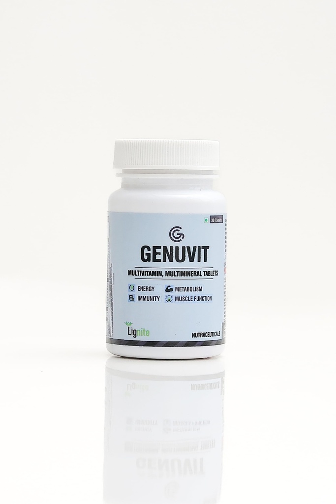 GENUVIT Multivitamin & Multimineral Tablets | Supports Energy, Metabolism & Immunity | 30 Tablets | Daily Wellness Supplement