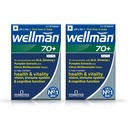 Wellman 70+ Multivitamin Tablets | Ginseng, Pumpkin Extract & Citrus Bioflavonoids | Supports Health & Vitality | Combo Pack of 2 (30 Veg Tablets Each)