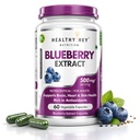 HealthyHey Nutrition Blueberry Extract - 500mg per serving - 60 Vegetable Capsules