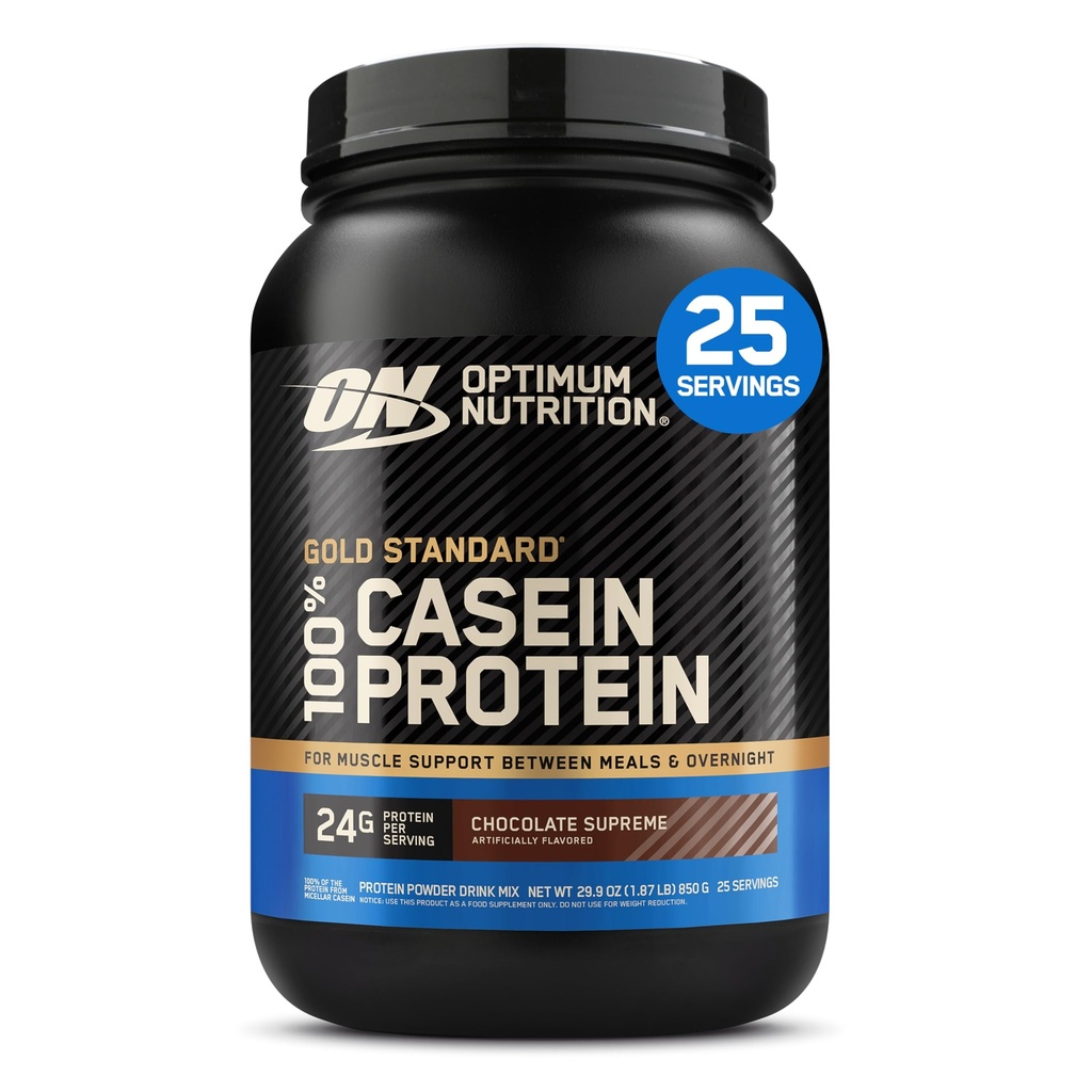 Optimale Voeding Goud Standaard 100% Micellar Caseïne Proteïne Poeder, Slow Digesting, Helpt Houdt u volledig, Overnight Muscle Recovery, Chocolade Supreme, 2 Pond (Verpakking mei Vary)