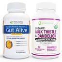 All-natuurlijke lever en Gut Support, biologische melk distel, biologische paardenbloem wortel & Organic Black Pepper 