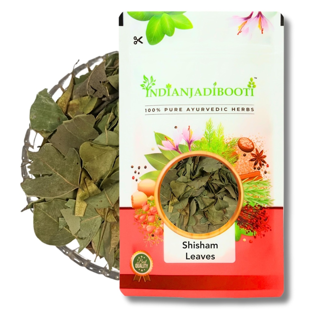 IndianJadiBooti Pure Shisham Leaves (Sheesham Patta) | Sun-Dried Dalbergia Sissoo for Women's Wellness, Blood Purification & Skin Health (100 Grams)