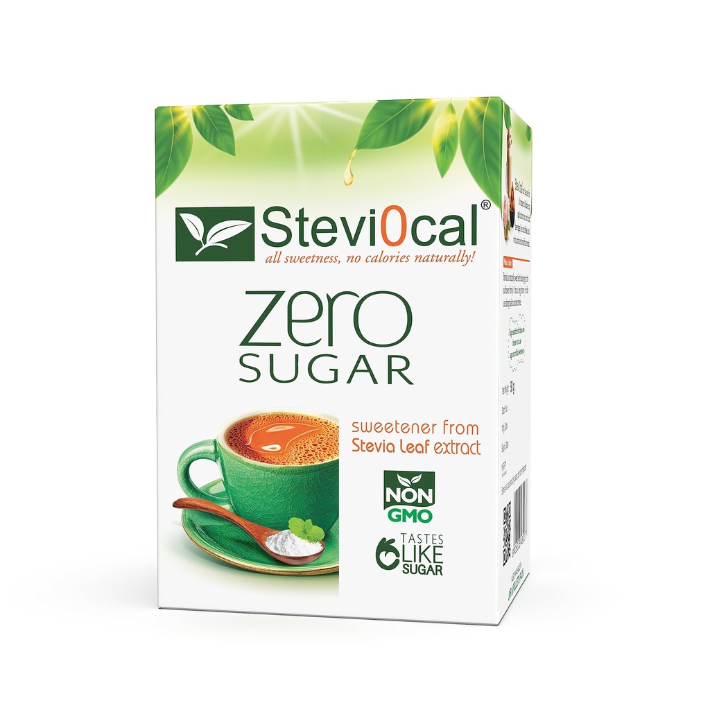 Stevia Sweetener Powder in Sachets | 100% Sugar Free Natural | Zero Calorie for Weight Management, Diet, Diabetic Friendly | 50 Sachets, 1 Gram/sht - Pack of One (1 x 50 sa)