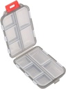 Pill Case - Portable Supplements Tablet Container Box met 10 Compartments - Medicine Capsule Vitamin Opvouwbare Organisator Dispenser Houder Opslag voor Travel Trip Pocket Purse - Clear Black