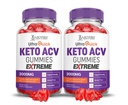 Laboratoires justifiés (2 Pack Ultra Quick Keto ACV Gummies Extreme 2000MG Ultraquick Keto Gummies vinaigre de cidre de pomme formulé avec jus de betterave de grenade poudre B12 végétalien non OGM 120 Gummys