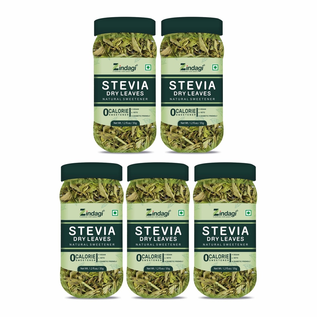 Zindagi Stevia Leaves | Stevia Plant Dry Leaves | Natural Sugar Free | 175GM