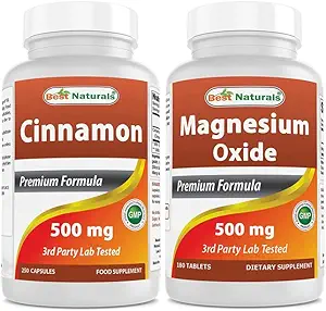 Meilleurs naturels cannelle 500 mg et oxyde de magnésium 500 mg