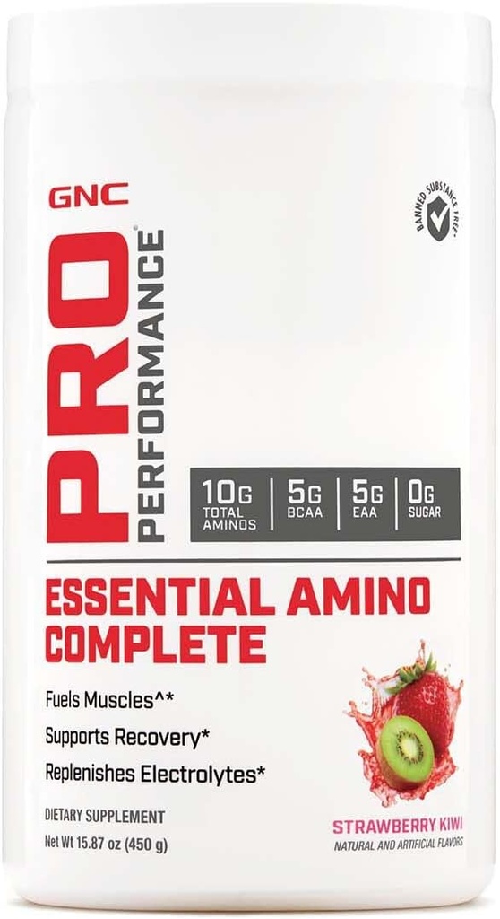 GNC Pro Performance Essential Amino Complete, Aardbei Kiwi, 15.87 oz., Ondersteunt spierherstel