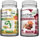 GreeNatr Mushroom Supplement, 10-in-1 Blend met Lions Mane, Cordyceps, Shiitake, Chaga, Turkey Tail, gecombineerd met onze energie en hersenen Focus natuurlijke Booster van Ginseng Root en Ginkgo Biloba