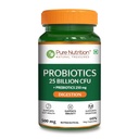 Pure Nutrition Probiotic + Prebiotic, 60 Veg Capsules (500mg) | 25 Billion CFU & 250mg Prebiotics for Men & Women | Improves Gut Health, Helps Digestion, Boosts Immunity & Eases Bloating