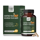 Herbal BEE Gut Health - Gas en opgeblazen gevoel Verlichting, Constipatie, Leaky Gut Repair - Gut Cleanse & Restore Digestie - Promote Regularity, Colon Cleanser, 60 Capsules