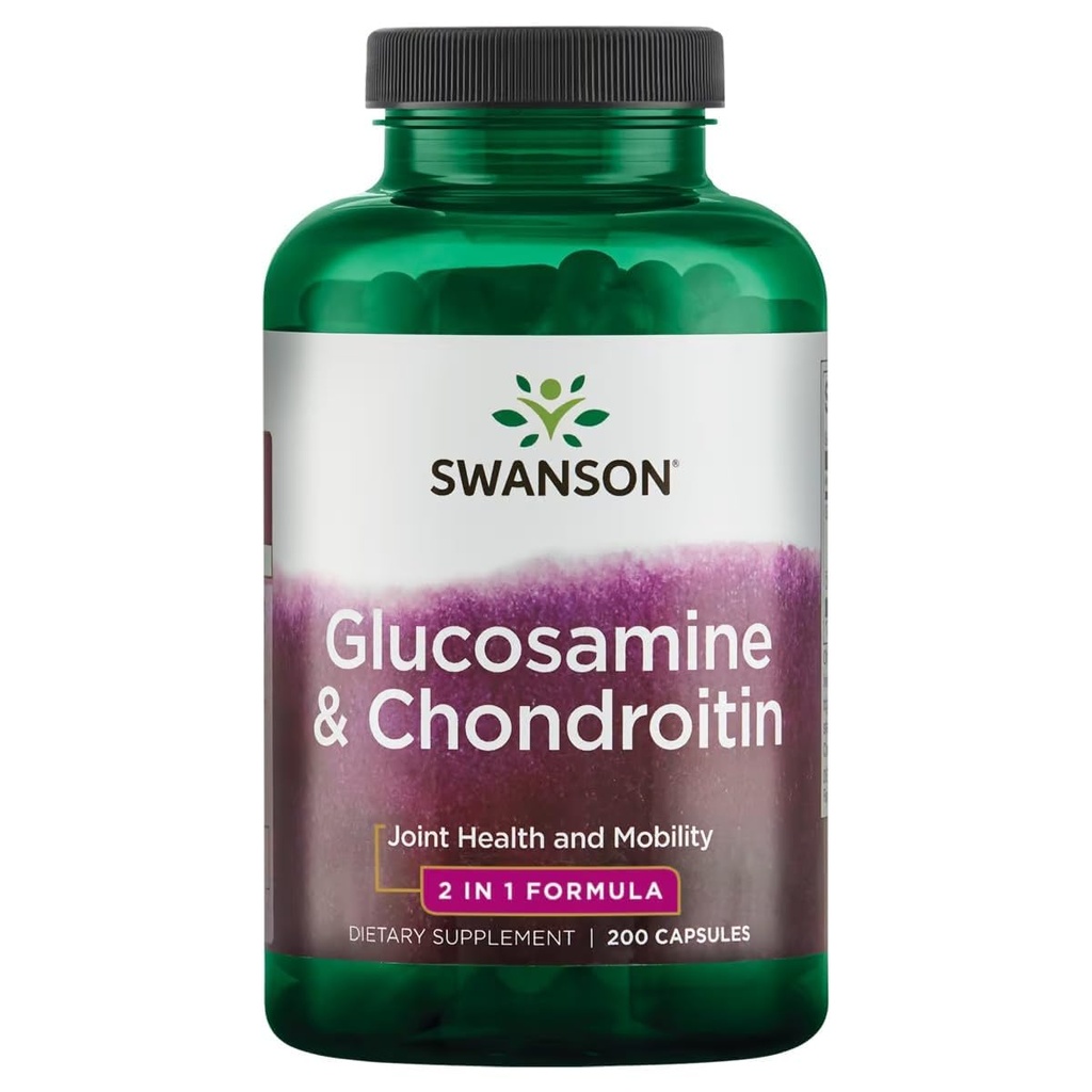 Swanson Glucosamine & Chondritine Combo 500/250 Milligrammes 200 Capsules