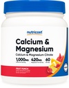 Nutricost Calcium Magnesium Poeder (Fruit Punch, 60 porties) - Bone Support, Non-GMO, Glutenvrij (uit Calcium citraat en Magnesium citraat)