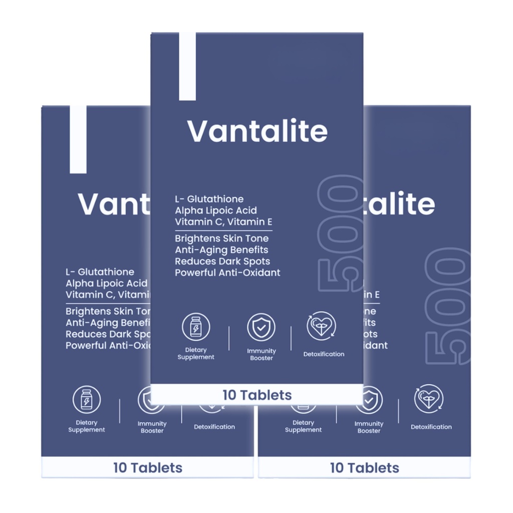 Vantalite L Glutathione Tablets for Skin Whitening 500mg | 30 Tablet