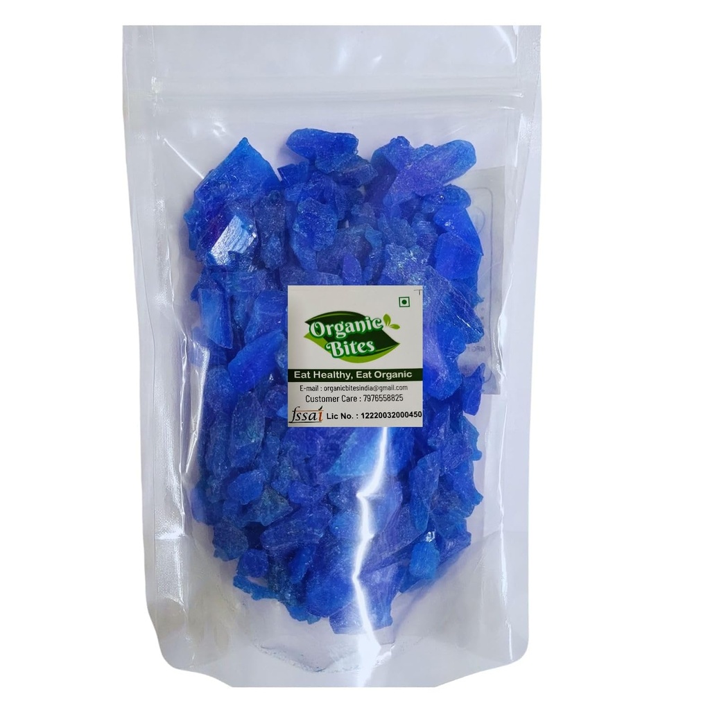 Organic Bites Organic Bites Thurish, Nila Thotha, Tutia, Blue vitriol, Cupric sulfate, Copper Sulphate - 400 gm