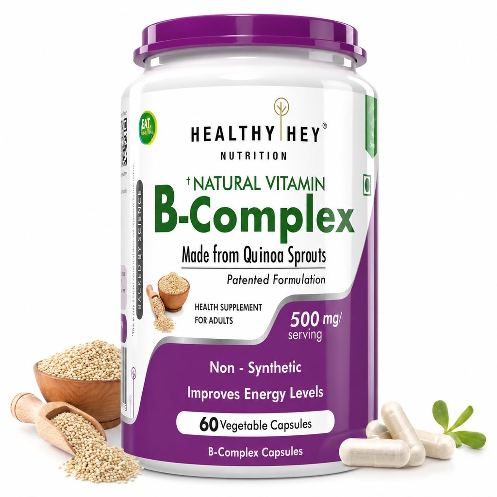HealthyHey Nutrition Vitamin B-Complex - 60 Vegetable Capsules