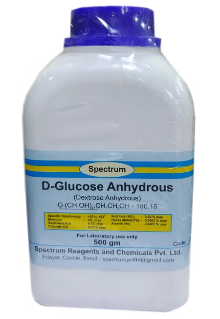 SPECTRUM DEXTROSE ANHYDROUS (D-GLUCOSE ANHYDROUS) 500GM