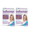 Wellwoman Multivitamin for Women | With Evening Primrose Oil, Magnesium, Vitamin C, B6, Folic Acid | Vegetarian Supplement | 30 Capsules (Pack of 2)