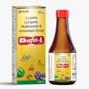 Welloric Ekafit-L L-Lysine, Lycopene, Multimineral & Antioxidant Syrup (200 ml) | Sugar-Free Daily Health Supplement with Vitamin D3 | Helps Gain Weight, Boosts Appetite & Growth | Mix Fruit Flavou