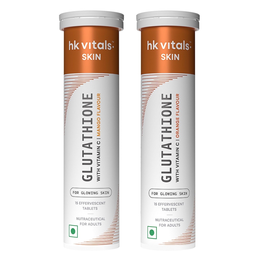 hk vitals Glutathione, Mango & Orange, 2 x 15 Effervescent Tablets