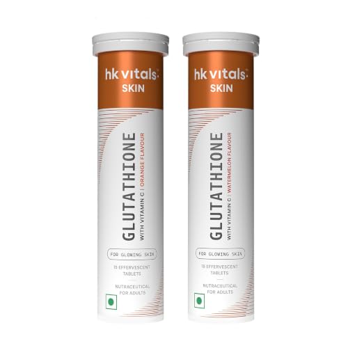 hk vitals Glutathione, Orange & Watermelon, 2 x 15 Effervescent Tablets