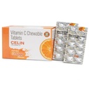 Vitamin C Chewable Teblet | Immunity Booster | Orange Flavor | Daily Health Supplement | Pack of 4 Strips | (4X15=60 Tab)