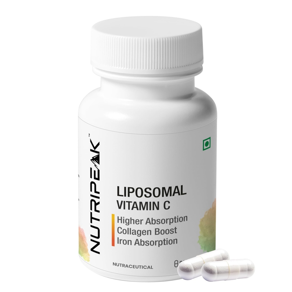 Liposomal Vitamin C Capsules, 80mg, High Absorption, Immune & Collagen Support, GMO Free, Gluten Free, 60 Veg Capsules