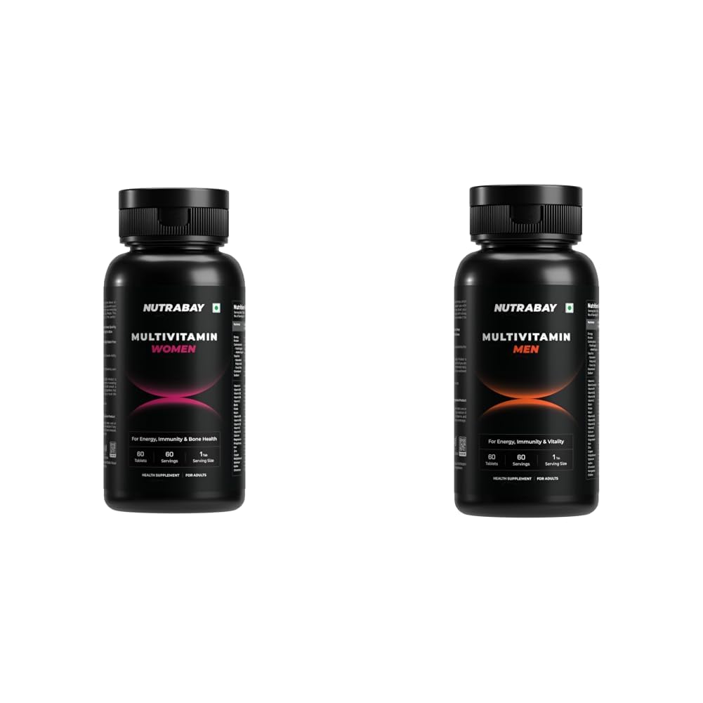 Nutrabay Pro Active Multivitamin for Women - 60 Tablets and Pro Active Multivitamin for Men - 60 Tablets