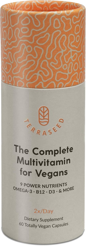 Multivitamine végétalienne complète avec fer, oméga 3, vitamine D3, folate, zinc, vitamine B12, et plus - 100% Vitamines végétaliennes durables - Non-OGM, sans gluten, fabriqués aux États-Unis (30 jours d'approvisionnement)