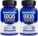 Facteur de concentration Nutrition du cerveau, amélioration de la mémoire et de la concentration Supplément cérébral, multivitamine complète avec les vitamines B6, B12, D, Bacopa Monnieri & Tyrosine, 60 Compte (paquet de 2)