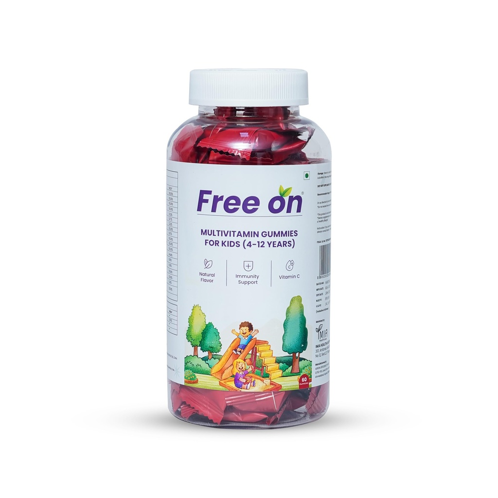 Free On Multivitamin Gummies for Kids 4-12 Years, 60 Gummies