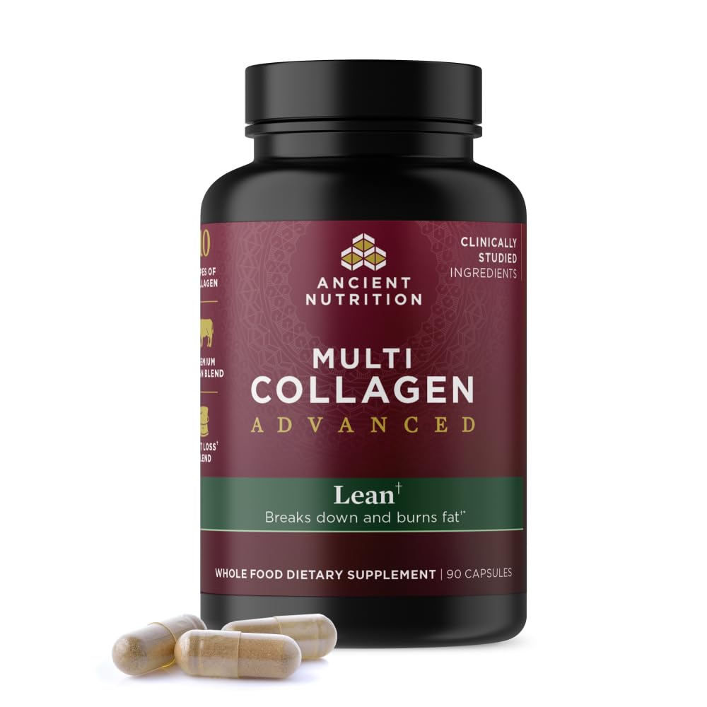 La nutrition ancienne Lean avancé de plusieurs collagènes avec probiotiques, les peptides de collagène hydrolysés soutient la perte de poids saine et la perte de graisse, 90 Compte