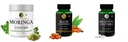 Moringa-oleifera-powder, Haldi-oil-vegetarian-capsules, Digestive-enzymes-60-vegetarian-capsules Combo | Convenient Nutrition & Wellness Routine | Multi-Product Pack