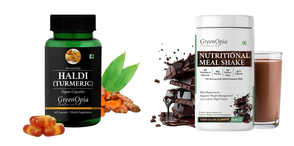 Haldi Oil Nutritional Meal Shake Chocolate Wellness Daily Vitality |60 CAPSULES