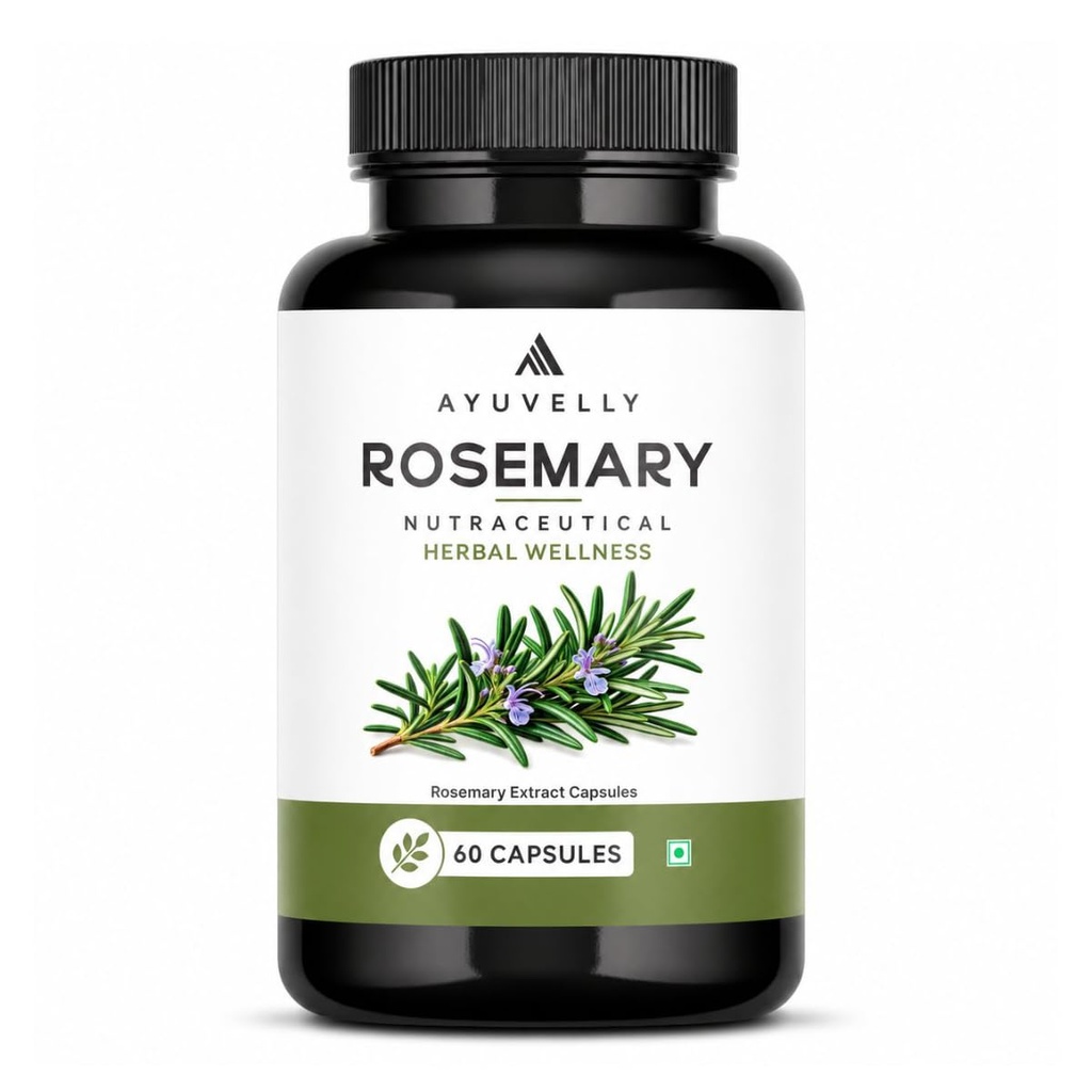 Rosemary Extract Capsules | Vegetarian Capsules | Daily Nutrition Supplement | 500 mg | 60 Capsules