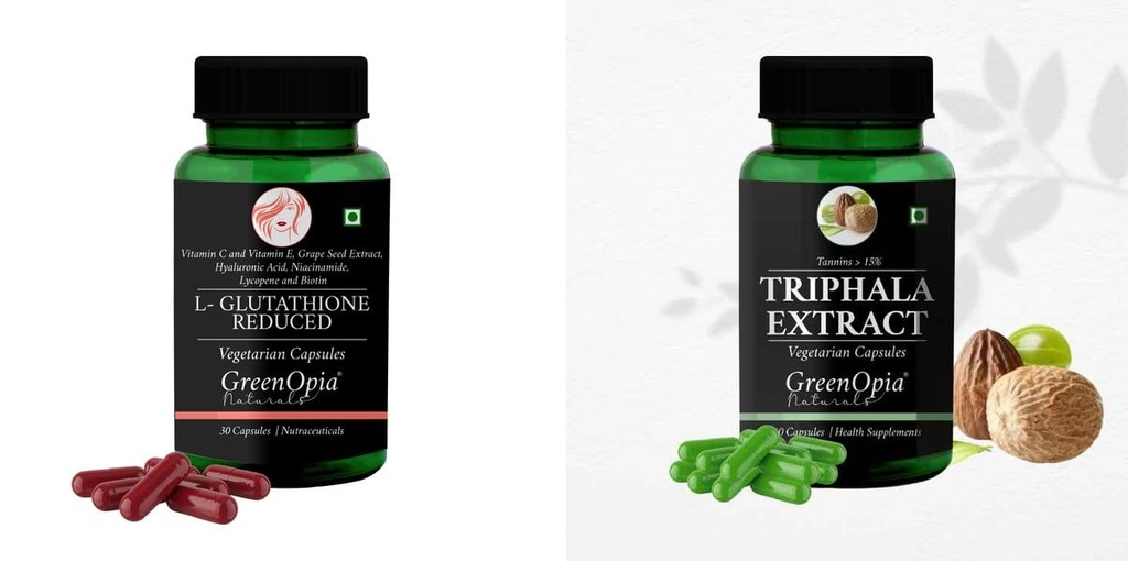 L Glutathione Reduced Triphala Wellness Daily Vitality |60 CAPSULES