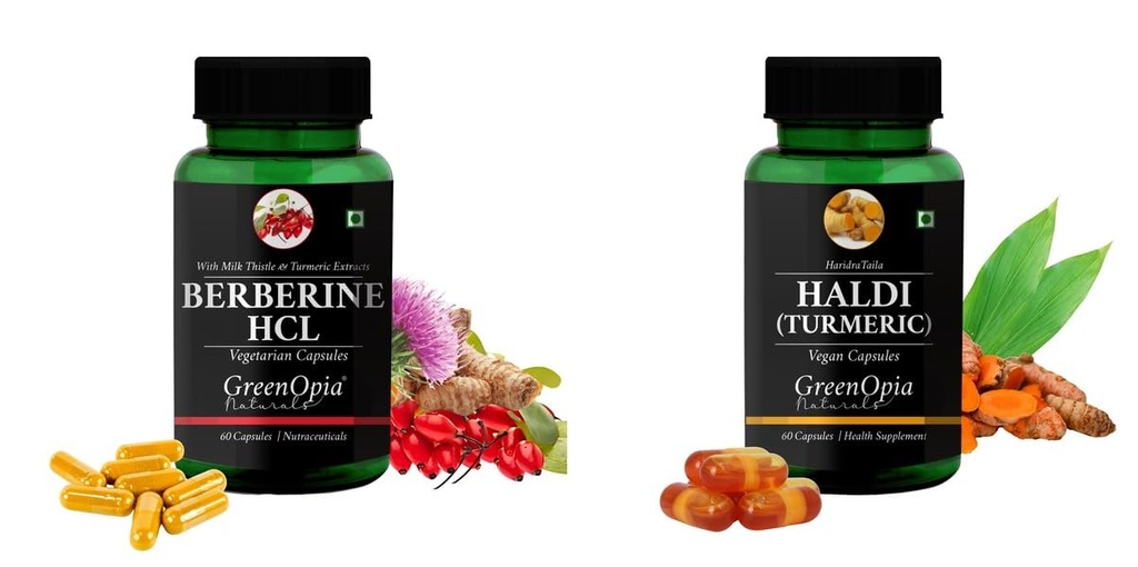 Berberine HCl Haldi Oil Wellness Daily Vitality |60 CAPSULES