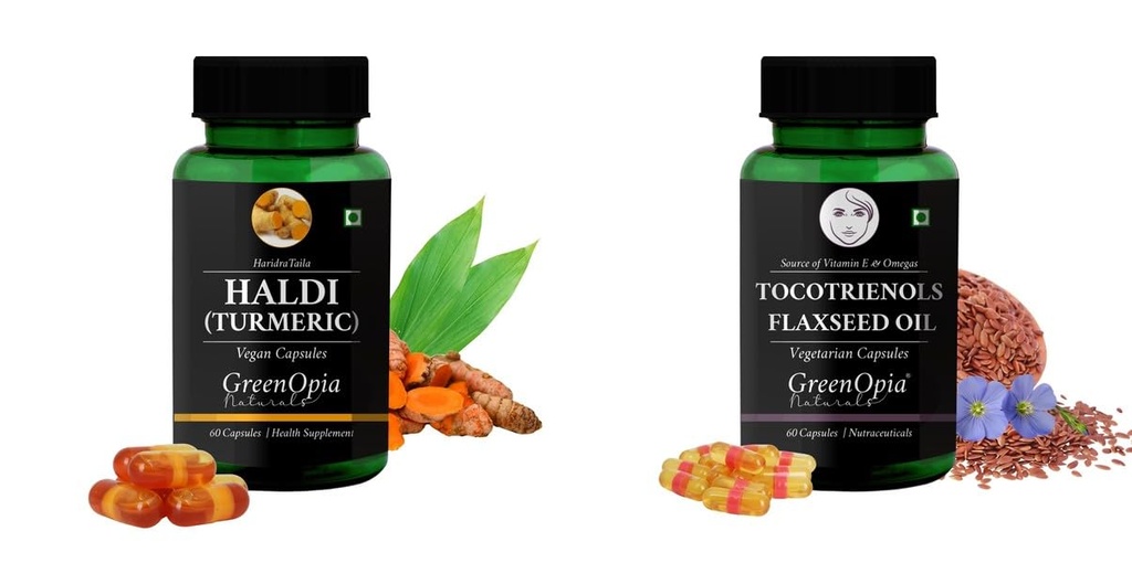 Haldi Oil Tocotrienols Flaxseed Wellness Daily Vitality |60 CAPSULES