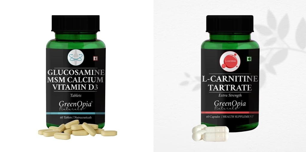 Glucosamine Msm Tablets L Carnitine Wellness Daily Vitality |60 CAPSULES